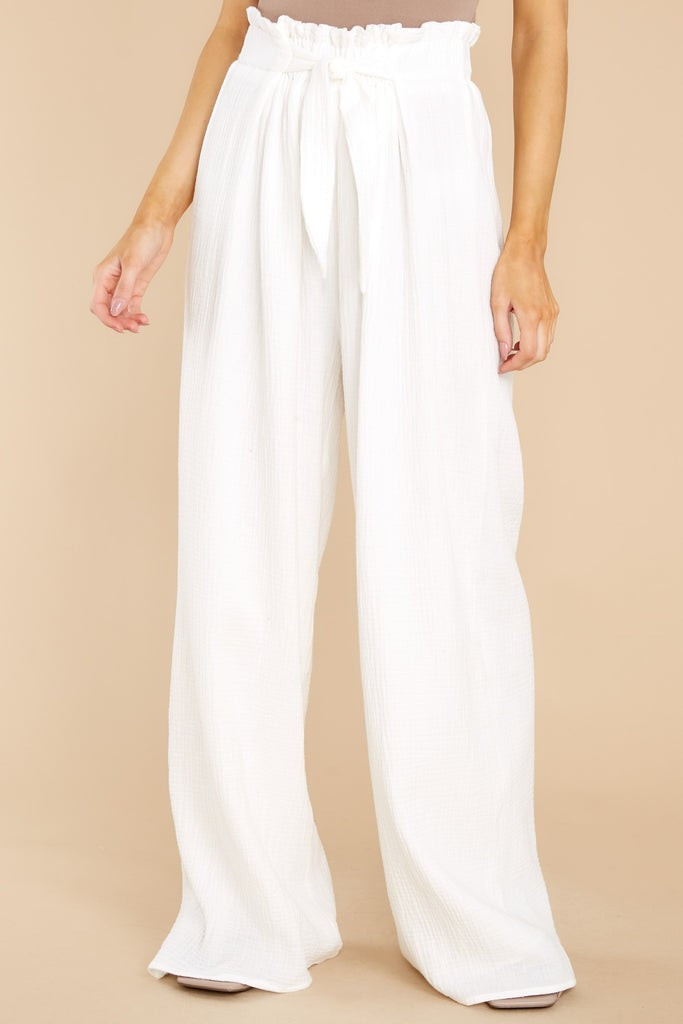 Close To Destiny White Pants | Red Dress 