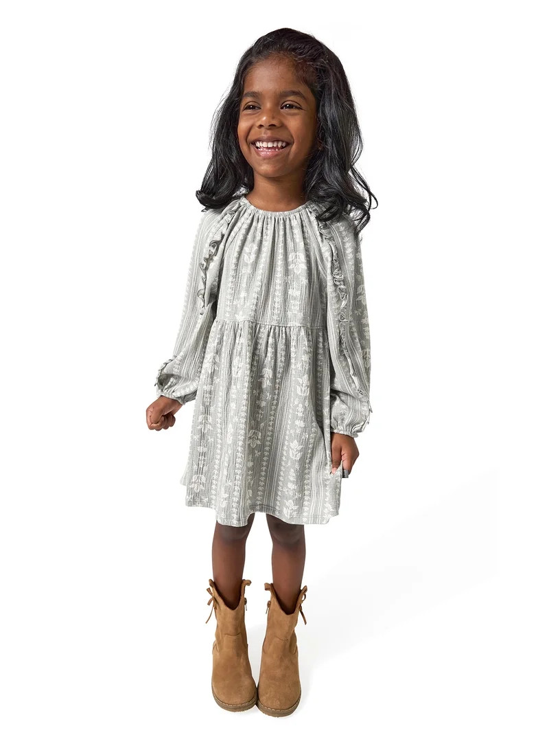 Modern Moments by Gerber Toddler Girl Dress with Ruffle, Sizes 12 Months - 5T | Walmart (US)