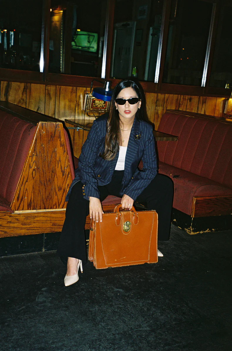 The New York Minute | Women's Pinstripe Blazer Jacket | PWR WMN LLC