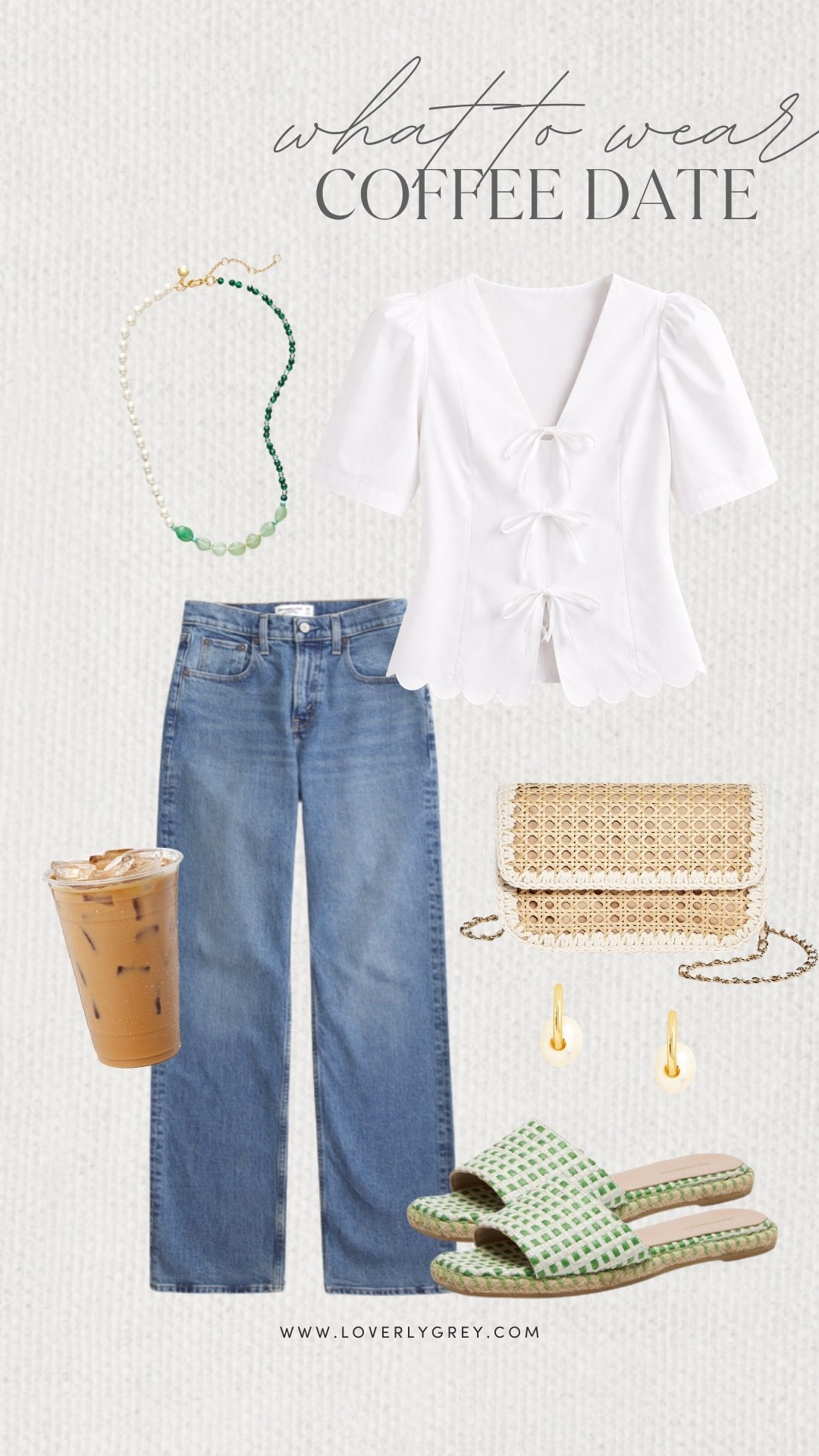 Loverly Grey, what to wear for a coffee date! I am loving the details on this white top! I’d pair it with high waisted Abercrombie jeans, a beaded necklace, and a purse from Target! Add some dainty pearl earrings and a pop of color with the gingham flats! Loverly Grey, what to wear, coffee date

#LTKgrwm #LTKootd #LTKdayinmylife