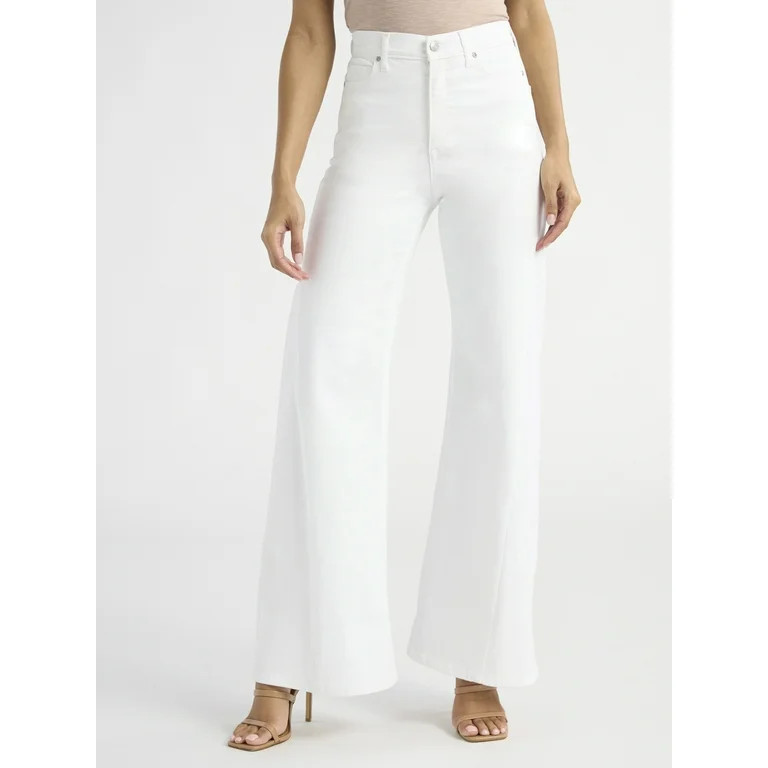 Sofia Jeans Women's Margot Wide Tri Inset High Rise Jeans, Sizes 0-20 | Walmart (US)