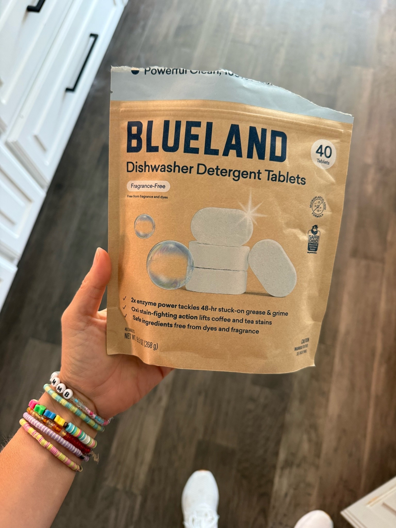 plastics & toxins in dishwashing detergent absolutely stick to our dishes. i love this jon toxic, scent free detergent. it actually cleans your dishes!
