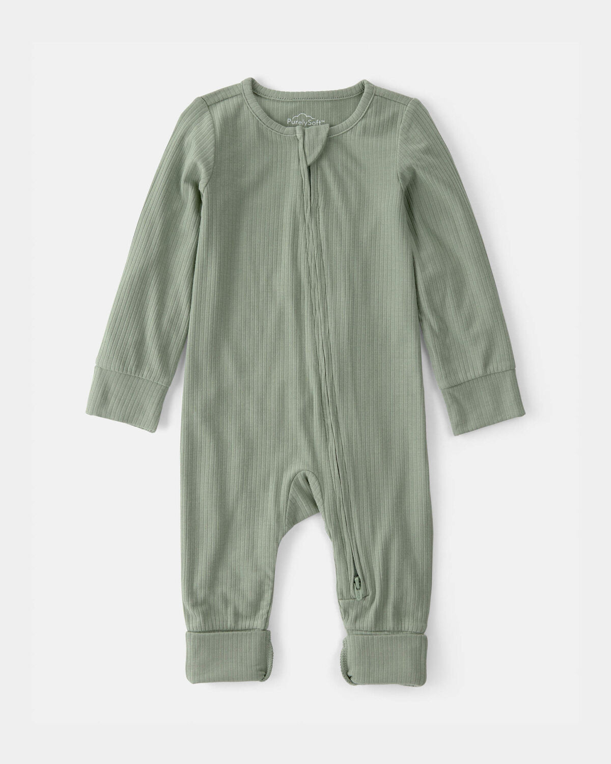 Baby 2-Way Zip PurelySoft Sleep & Play Pajama - Green | Carter's Inc
