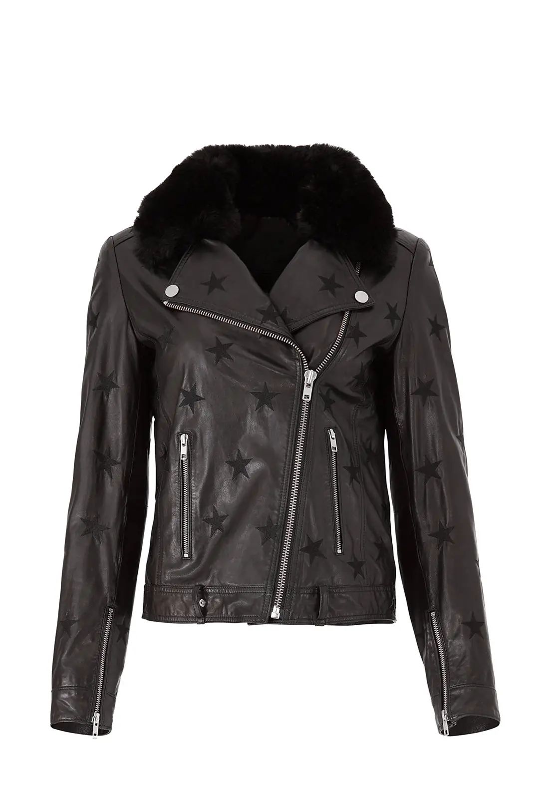 Samantha Sipos Black Seeing Stars Faux Fur Jacket | Rent The Runway