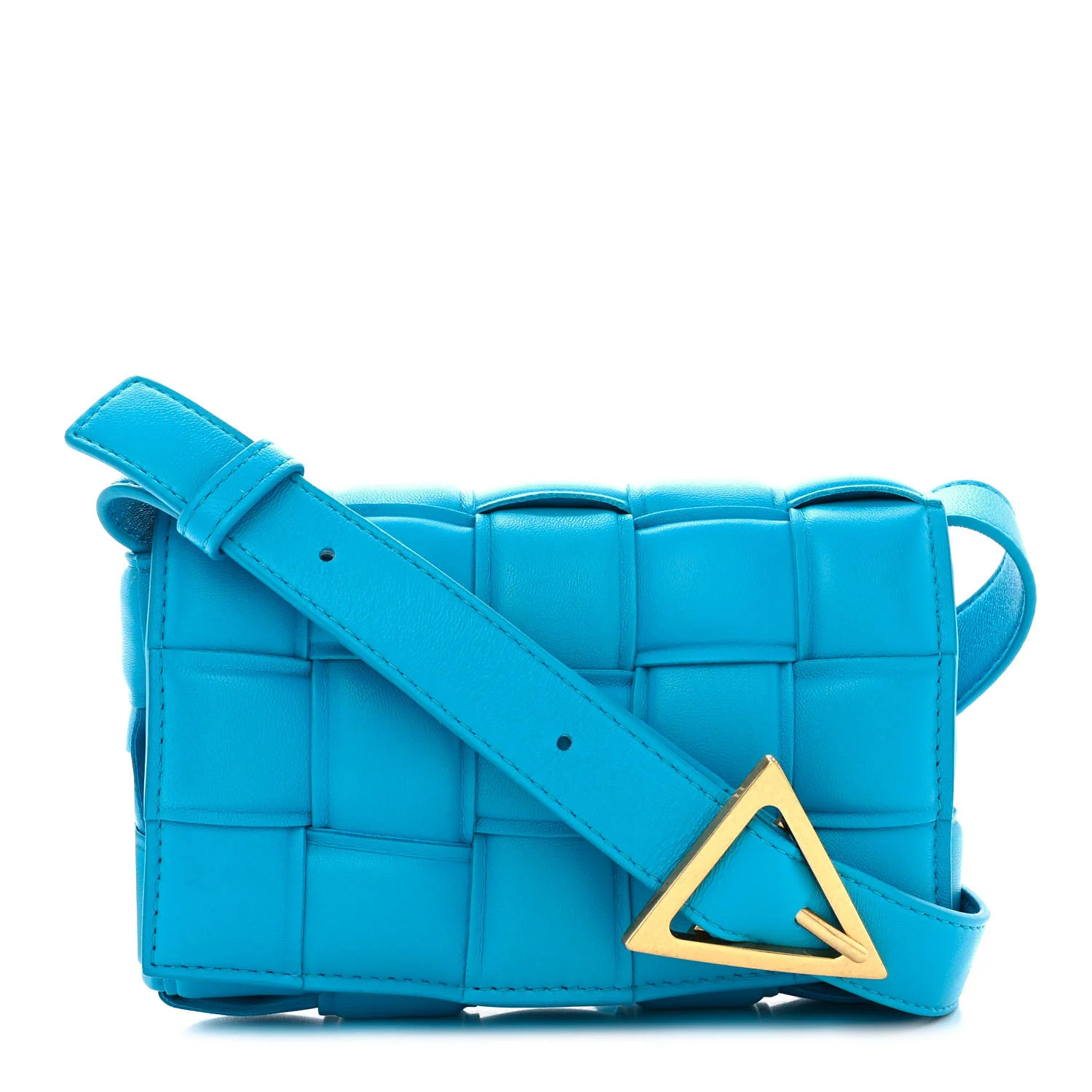 Nappa Maxi Intreccio Small Padded Cassette Crossbody Bag Pool | FASHIONPHILE (US)