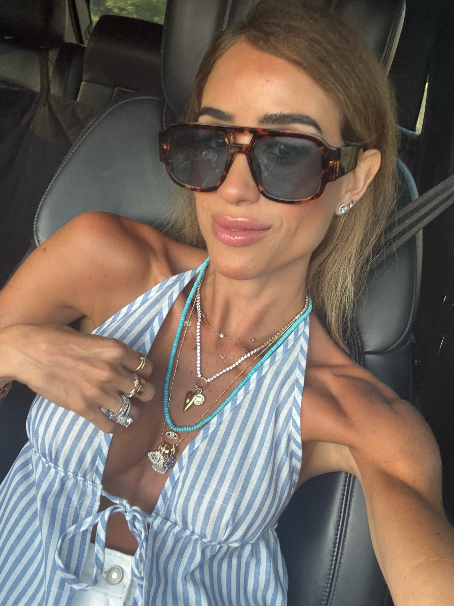 My most worn sunglasses lately! Love the blue lenses. Also my necklaces are on sale

#LTKfitnessgoals #LTKootd #LTKSaleAlert
