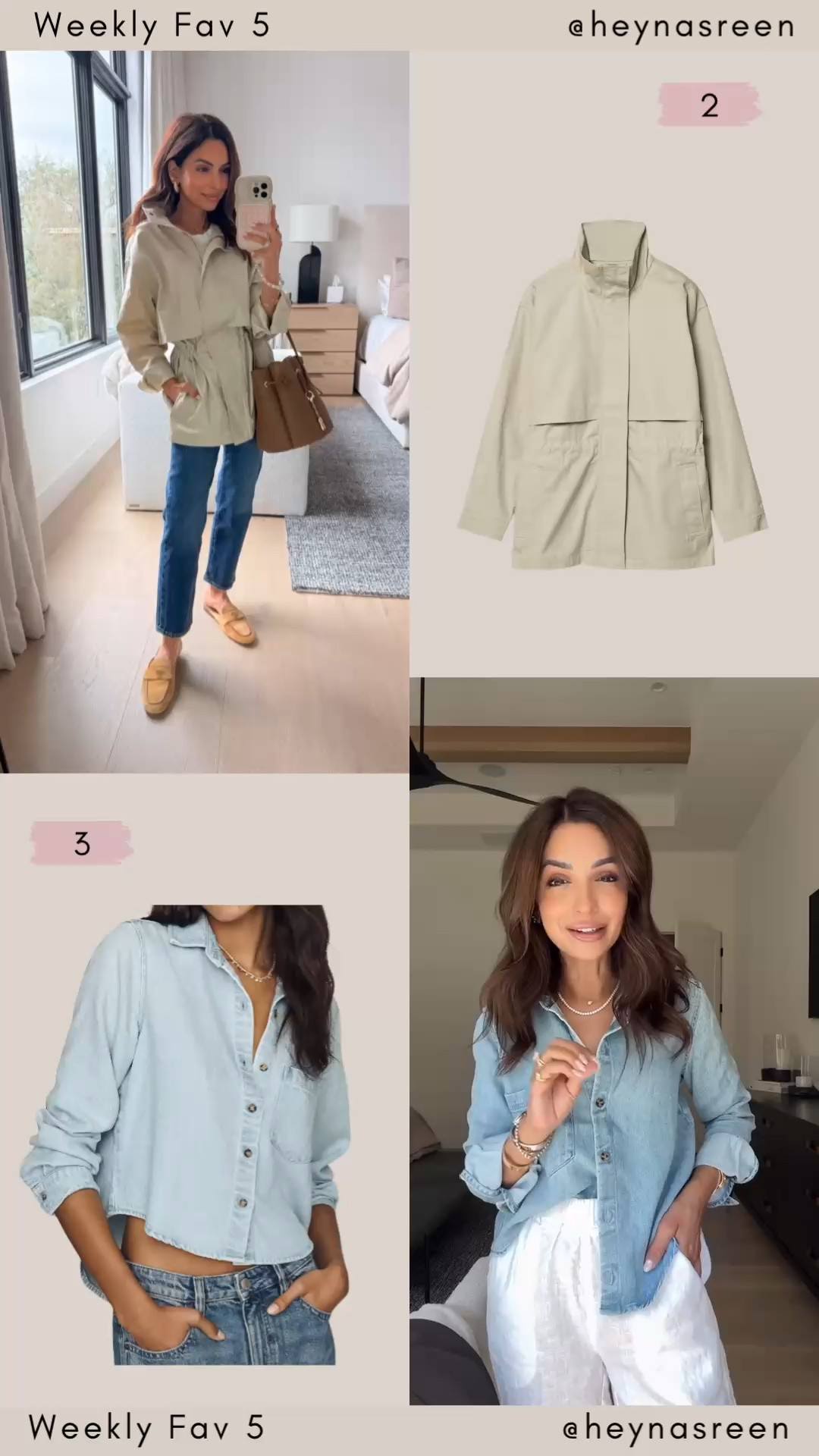 Fav 5:
#4: Aritzia jacket
#5: Anthropologie denim shirt