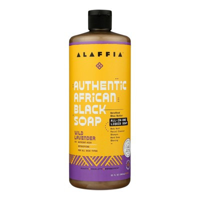 Alaffia Wild Lavender Authentic African Black Soap - 32 fz | Target