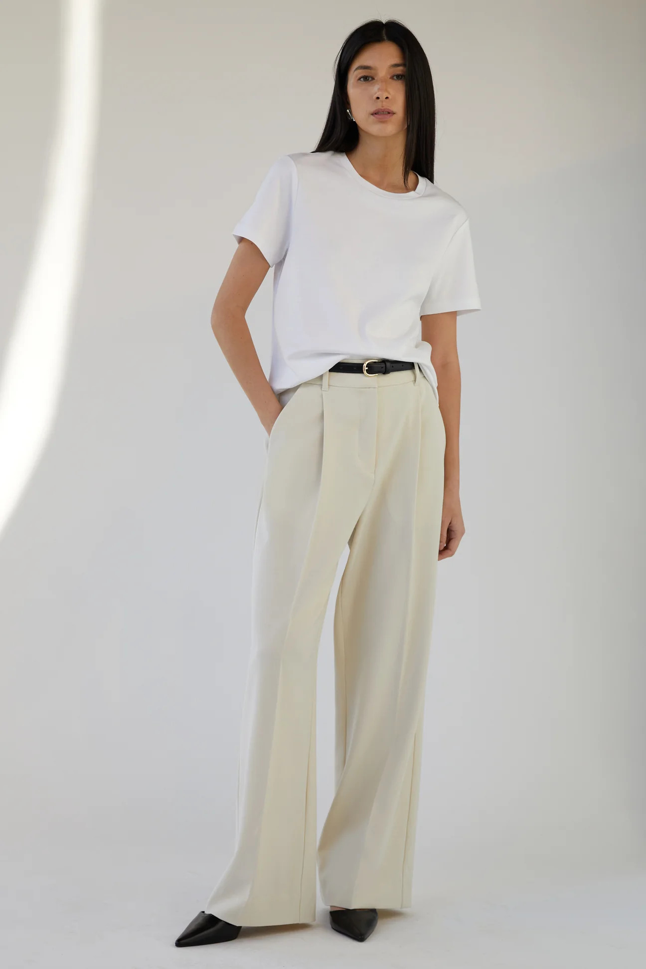 HIGH-RISE STRAIGHT LEG TROUSER | OAK + FORT