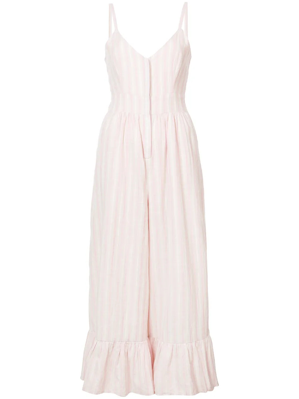 Love Shack Fancy striped jumpsuit - Nude & Neutrals | FarFetch US