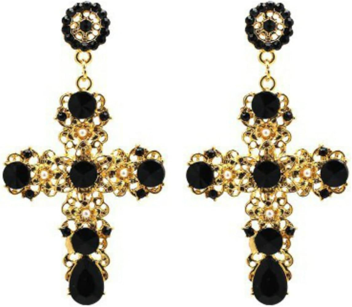 Vintage Cross Colorful Earrings  | Amazon (US)