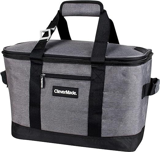 CleverMade Collapsible Cooler Bag: Insulated Leakproof 50 Can Soft Sided Portable Cooler Bag for ... | Amazon (US)