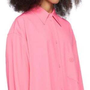 MM6 MAISON MARGIELA x SSENSE Exclusive Pink Twill Shirt Dress Medium NWT | Poshmark