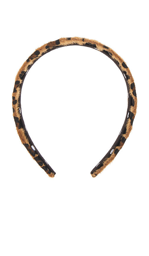 Lele Sadoughi Brigitte Faux Pony Hair Headband in Brown. | Revolve Clothing (Global)