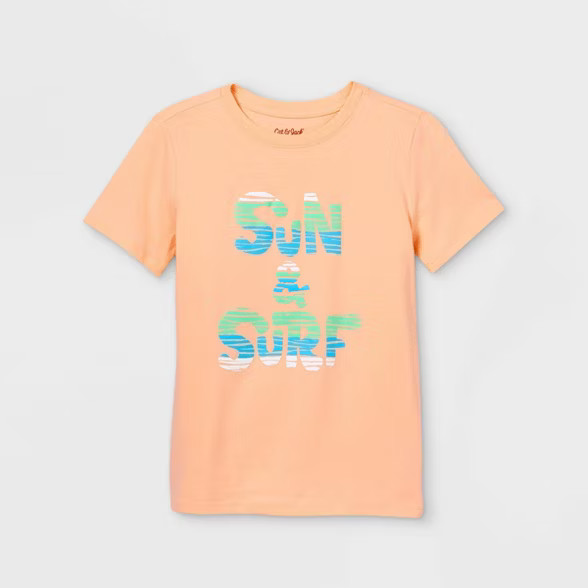 Boys' Graphic Short Sleeve T-Shirt - Cat & Jack™ Light Orange | Target