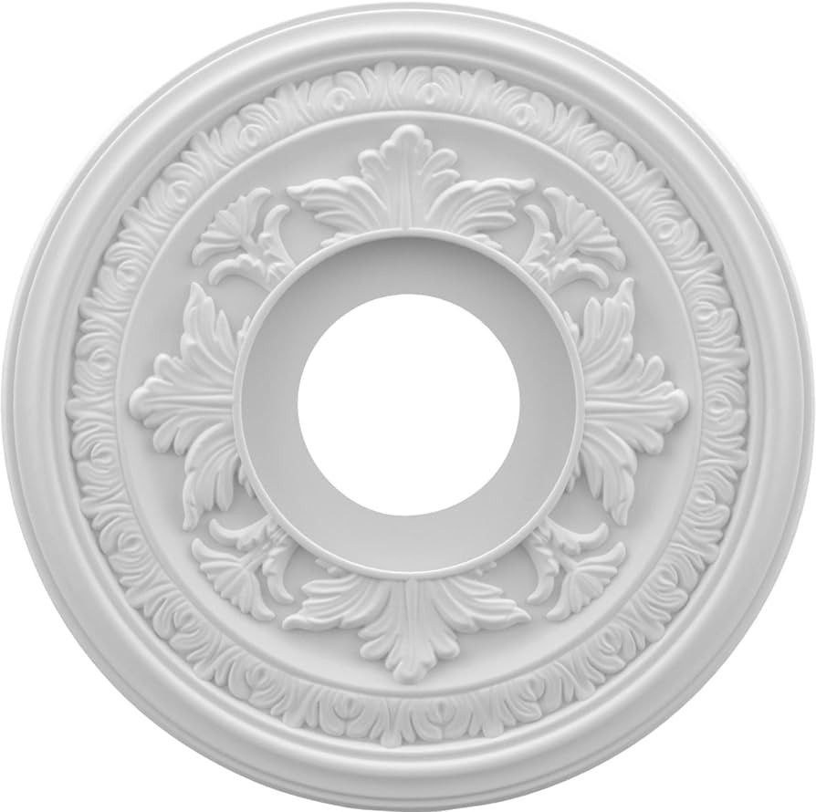 Ekena Millwork CMP13BA Baltimore Thermoformed PVC Ceiling Medallion (Fits Canopies up to 5 1/4"),... | Amazon (US)