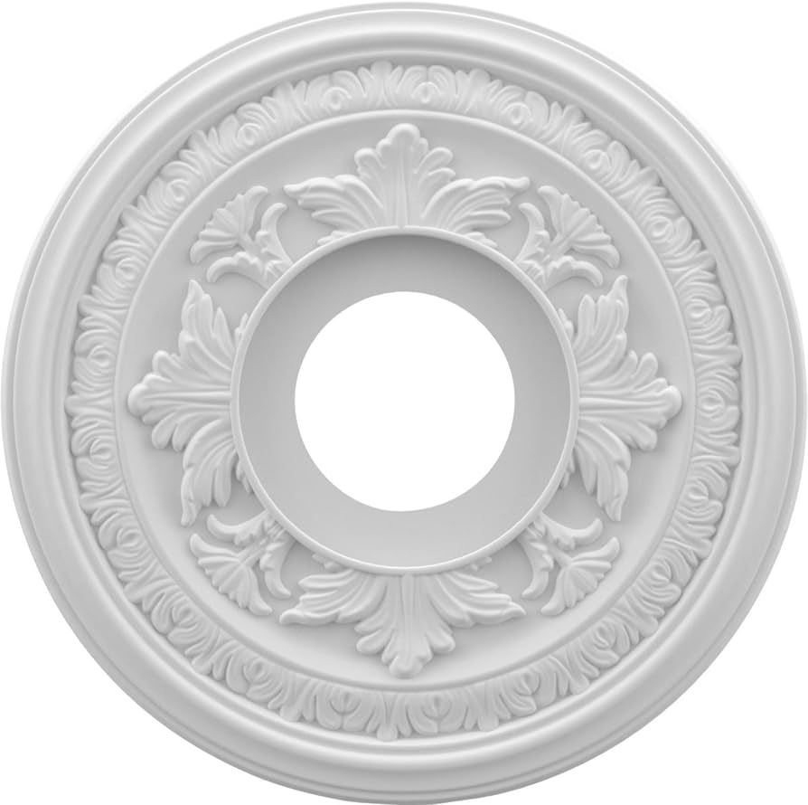 Ekena Millwork CMP13BA Baltimore Thermoformed PVC Ceiling Medallion (Fits Canopies up to 5 1/4"),... | Amazon (US)