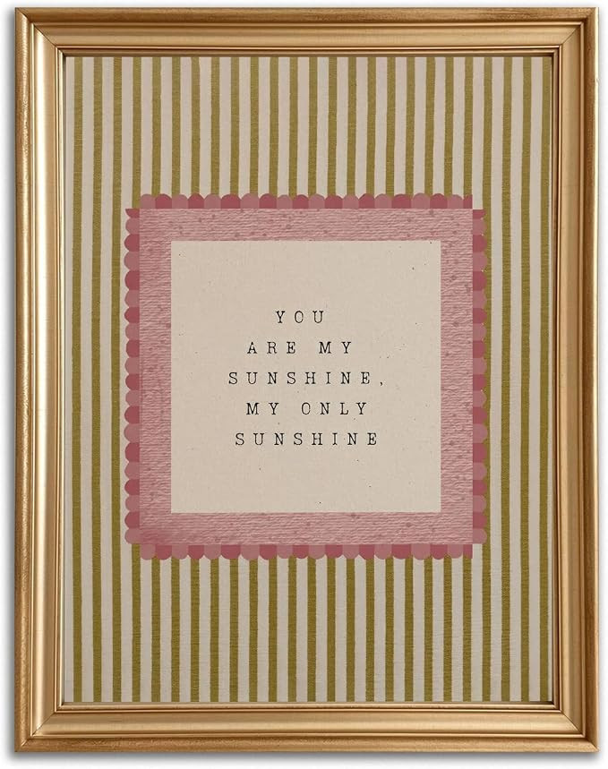 Kids Nursery Wall Art Vintage Nursery Wall Decor Poster You Are My Sunshine Canvas Prints Neutral... | Amazon (US)