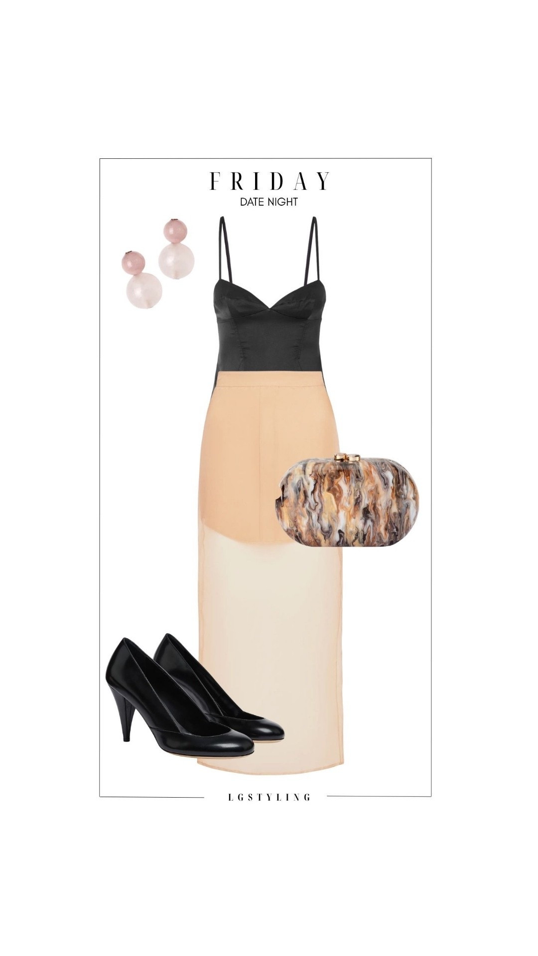 FRIDAY (Date Night)

Understated, but make it striking 🖤 A sleek black top paired with a soft neutral midi skirt creates the perfect balance of structure and movement. Finished with heels and a statement clutch.

#LTKDateNight #EveningStyle #MinimalChic #LTKStyle #NightOutOutfit #EffortlessElegance #ChicStyle #SpringNights #LTKFashion #RefinedStyle

 

#LTKSeasonal #LTKgrwm #LTKootd
