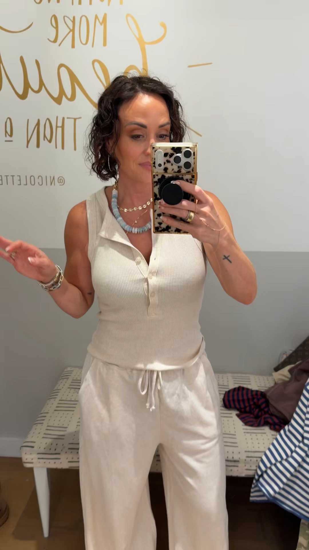 POV: I had no business being here but left with a whole wishlist. 🤍✨

Trying on the cutest new arrivals—from comfy everyday essentials to effortless pieces you’ll wear on repeat. If you’re looking for cozy, flattering, and easy-to-style finds, this haul is for you. Everything is linked on my LTK if you want to shop the looks!

S in all tops 
XS in joggers 
S pull on brown barrel 
S animal print pants 
M in balloon drawstring tan for extra volume. Def makes it v oversized. 

#Aerie #AerieStyle #AerieHaul #LTKStyle #LTKFashion #EverydayStyle #ComfyChic #CasualOutfits #OutfitInspo #FashionFinds