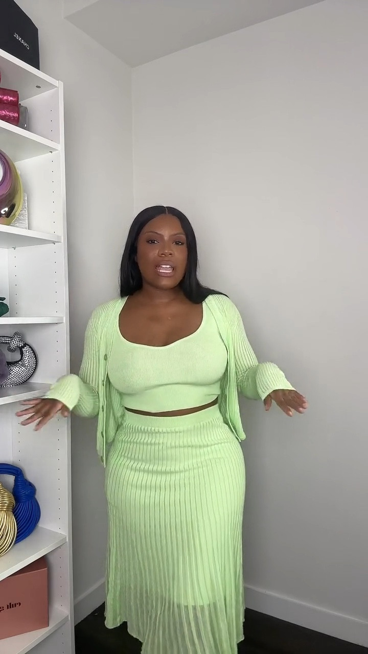 Spring outfit, spring fashion, green skirt, green sweater, Walmart fashion, Walmart spring fashion, green crop top, spring trend 

#LTKstyletip #LTKSeasonal #LTKSpringSale