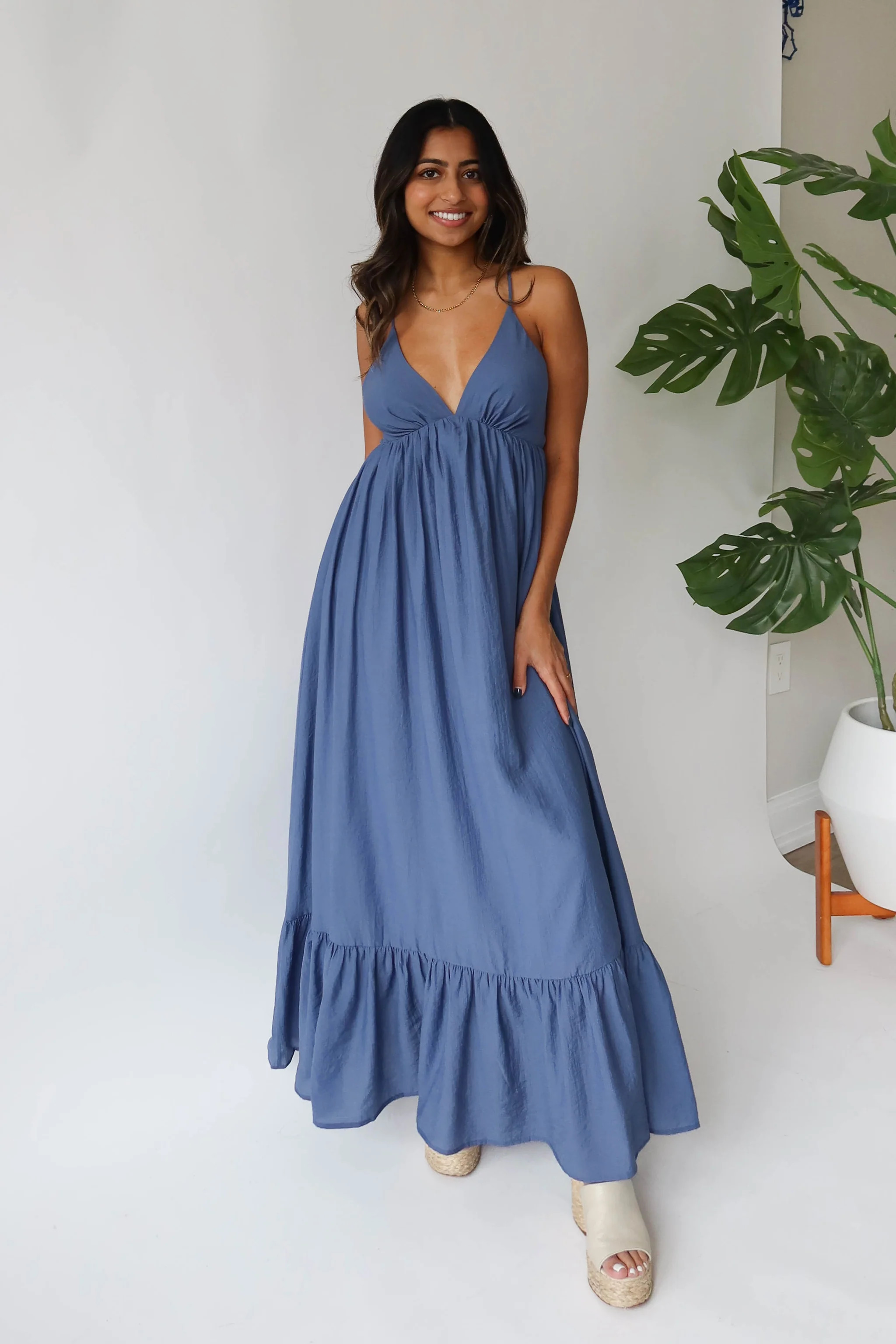 Shine Bright Maxi Dress in Dark Blue | Grey Bandit