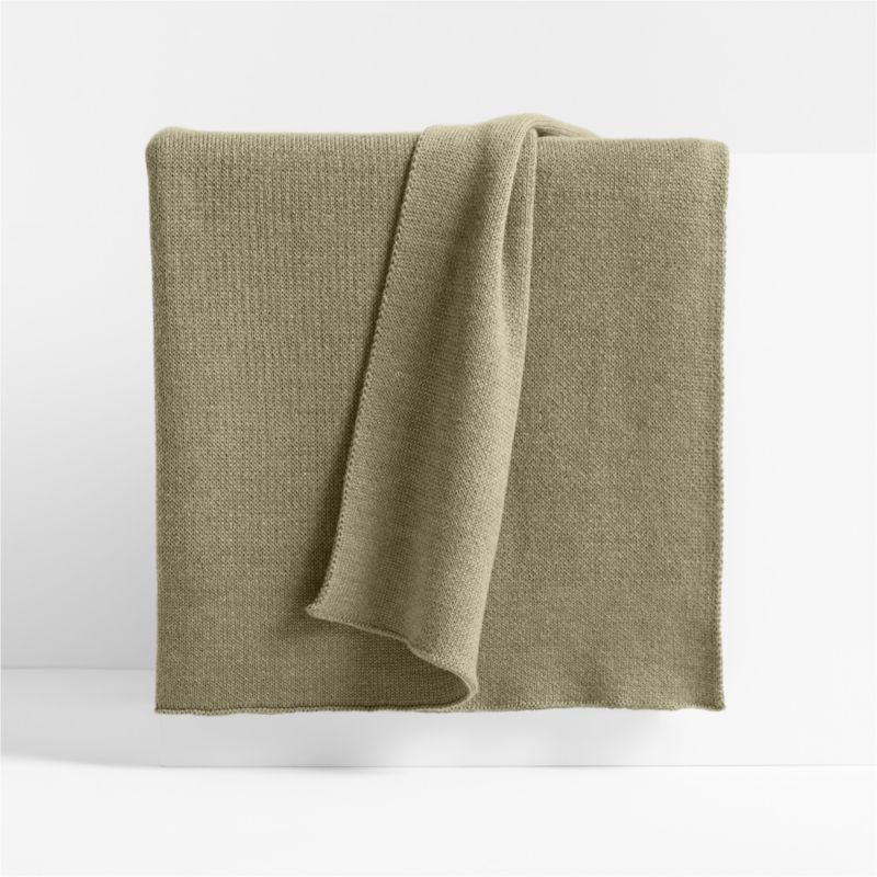 Calda Chantilly 70"x55" Garden Green Throw Blanket + Reviews | Crate & Barrel | Crate & Barrel