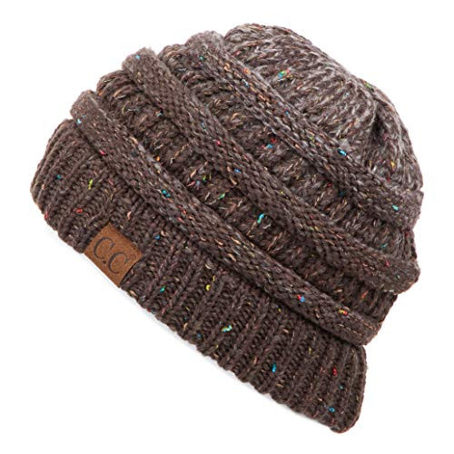 C.C Unisex Ribbed Confetti Knit Beanie (YJ-817) (Brown Ombre) | Amazon (US)