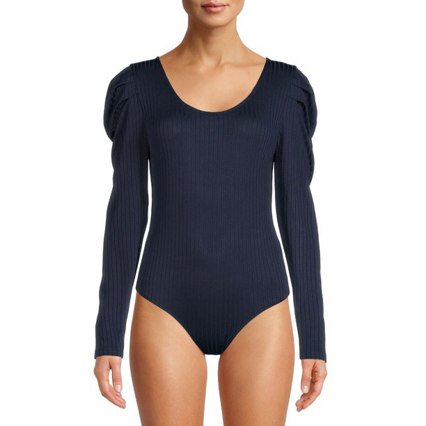 Time and Tru Women's Puff Sleeve Bodysuit - Walmart.com | Walmart (US)