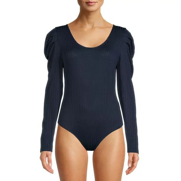 Time and Tru Women's Puff Sleeve Bodysuit - Walmart.com | Walmart (US)