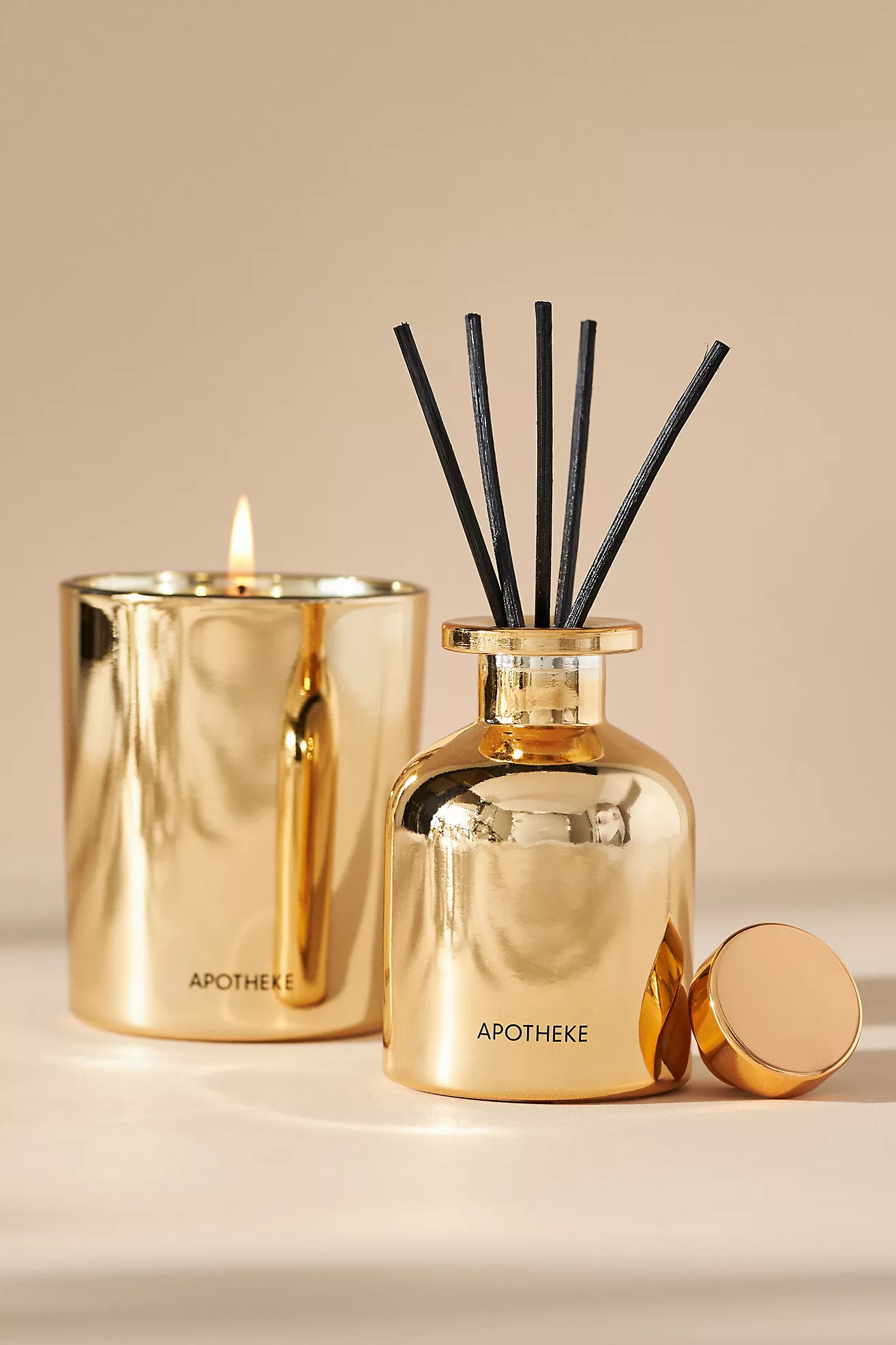 Apotheke Charcoal Candle & Reed Diffuser Gift Set | Anthropologie (US)
