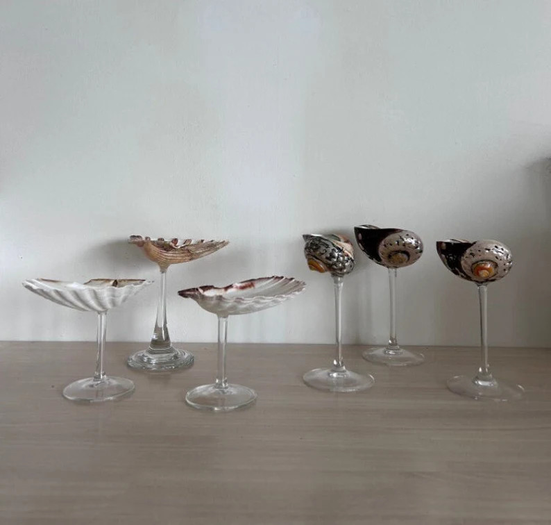seashell martini glasses | Etsy (US)