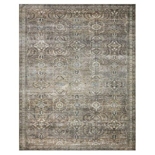 Loloi Layla Global Bazaar Grey Moss Patterned Rug - 9"x12" | Kathy Kuo Home