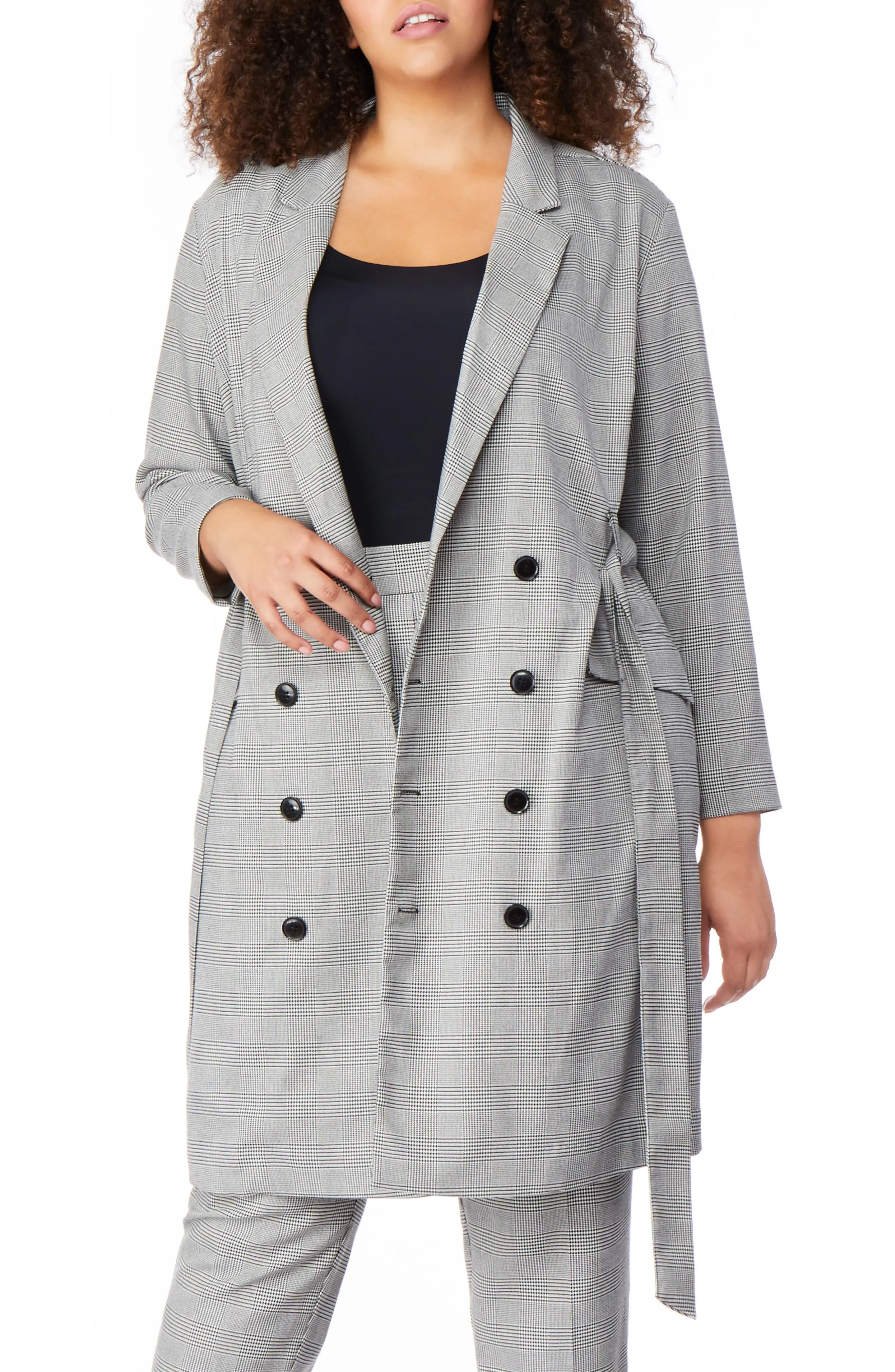 Rebel Wilson x Angels Plaid Belted Blazer Dress (Plus Size) | Nordstrom