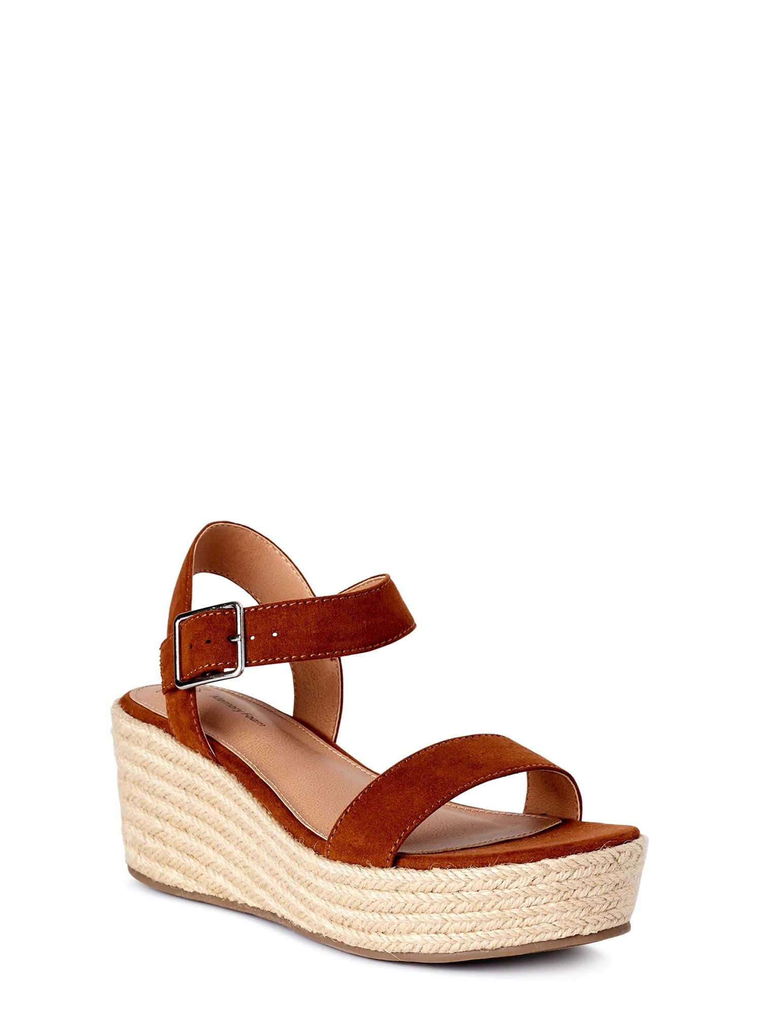 Time and Tru Women's One Strap Demi Wedge Sandals | Walmart (US)