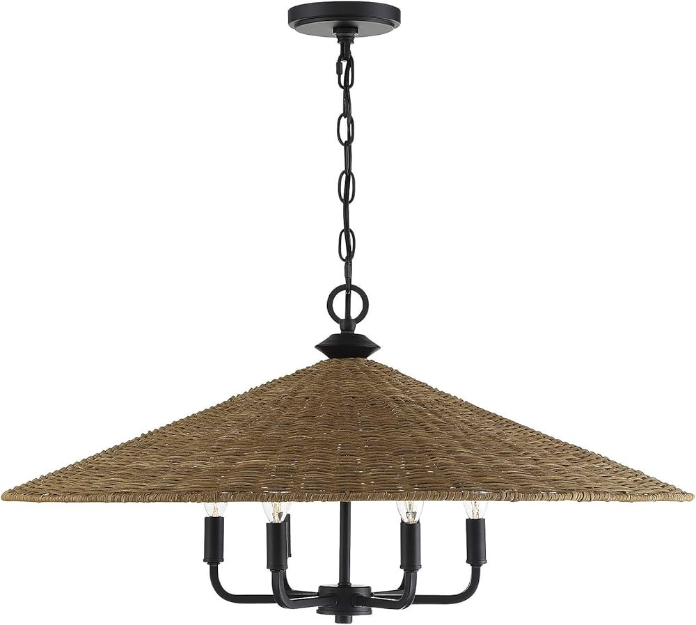 Savoy House 7-7772-6-180 Eman 6-Light Pendant Light in Matte Black (30" W x 15" H) | Amazon (US)