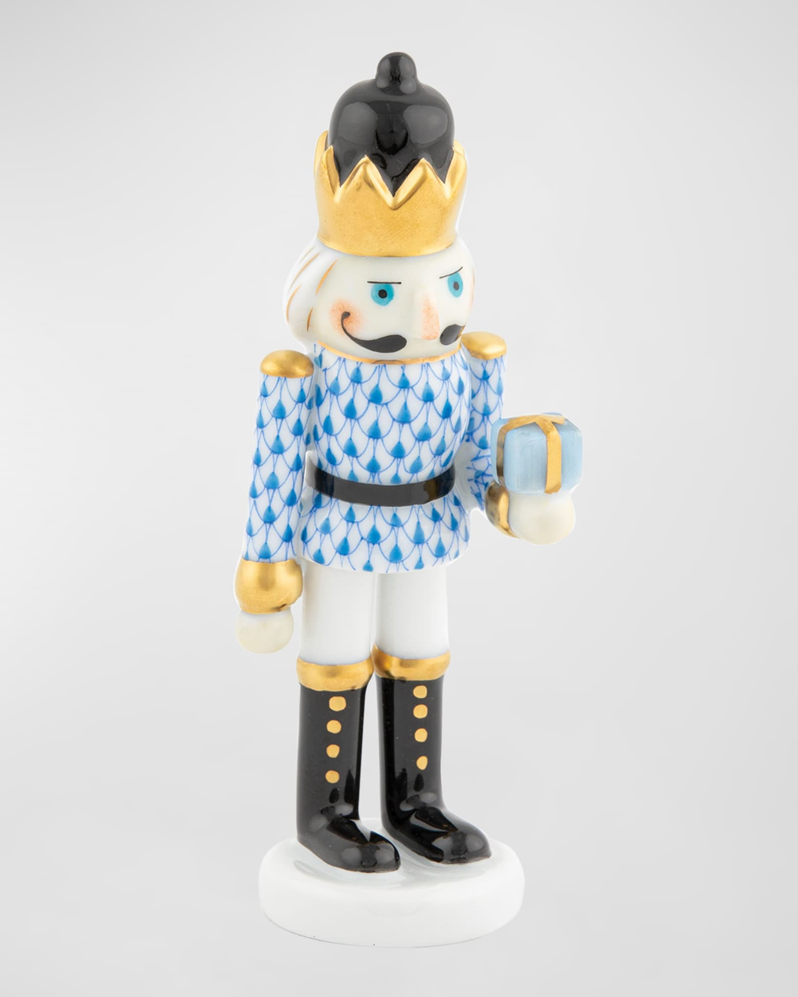 Herend Nutcracker with Gift Figurine | Neiman Marcus