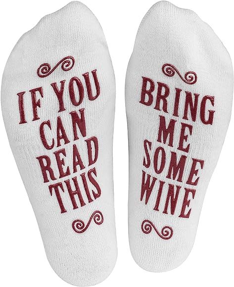 Haute Soiree - Women's Novelty Socks - “If You Can Read This, Bring Me Some” - One Size Fits All | Amazon (US)