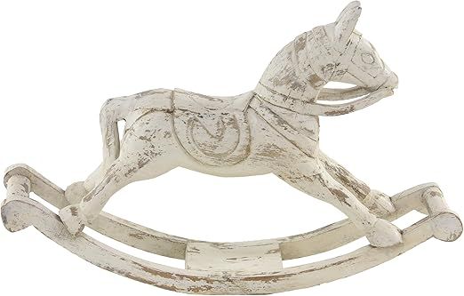 Deco 79 Mango Wood Horse Sculpture, 27" x 7" x 17", White | Amazon (US)