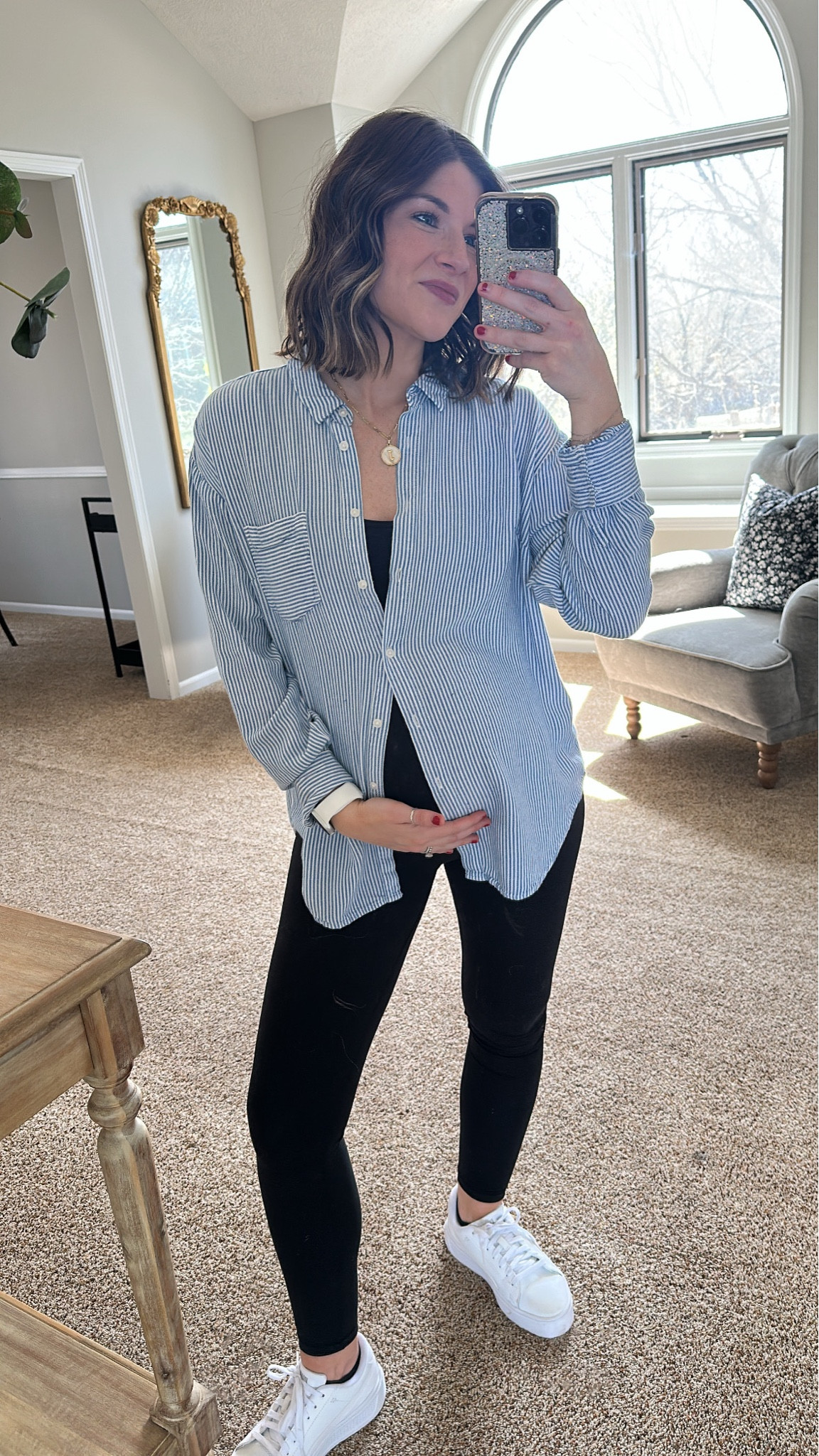 Spring Bump Style! Love this maternity jumpsuit for layering. 

#LTKbump #LTKsalealert #LTKstyletip