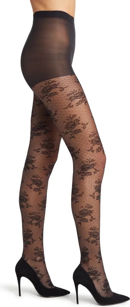 Floral Bouquet Control Top Tights | Nordstrom