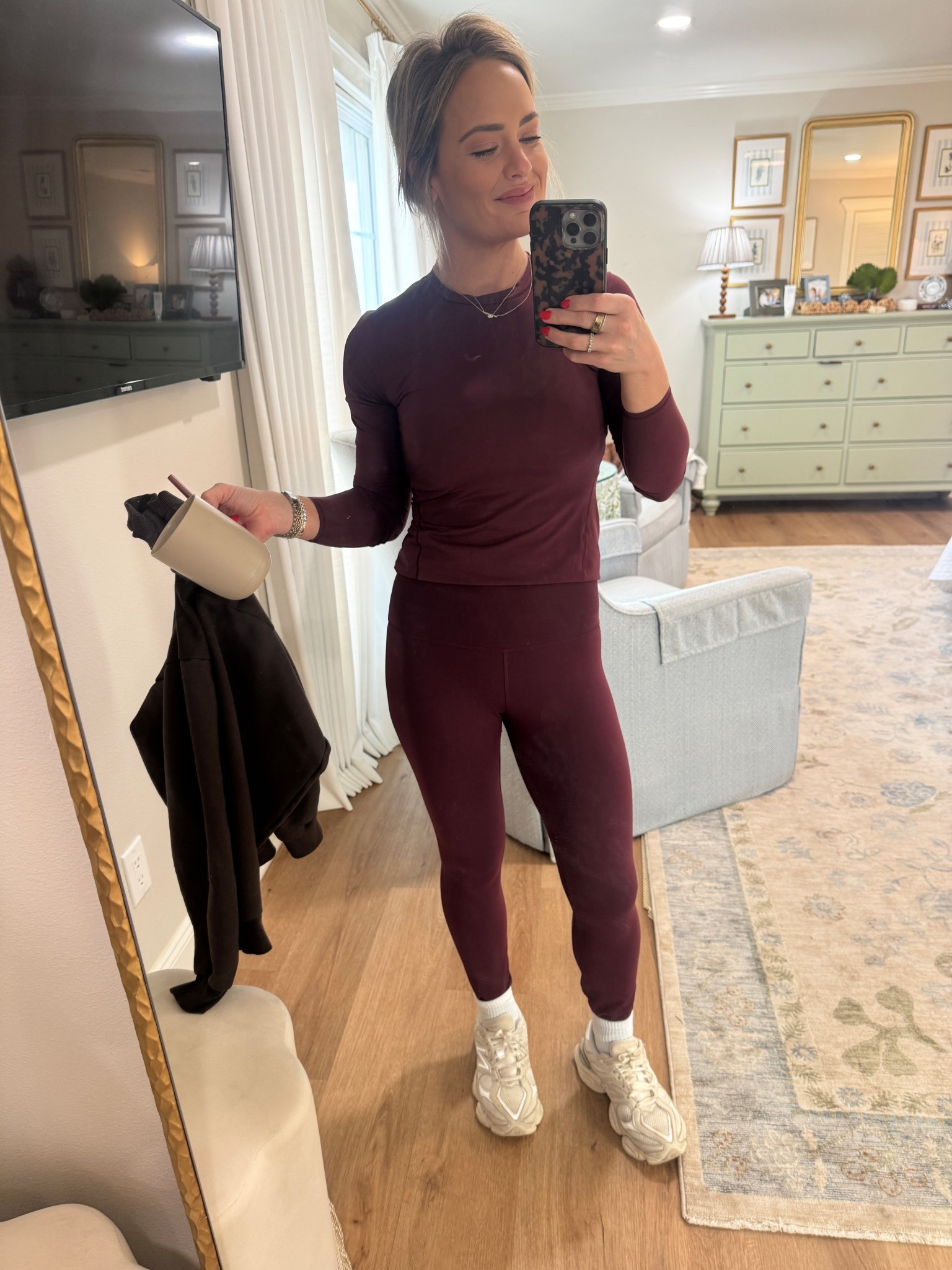 Today’s look.

I size up in these leggings always. 

#LTKmorningroutine #LTKfitnessgoals #LTKActive