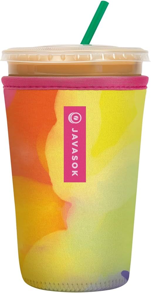 Sok It Java Sok Iced Coffee & Cold Soda Insulated Neoprene Cup Sleeve (Color Burst, Medium: 22-28... | Amazon (US)