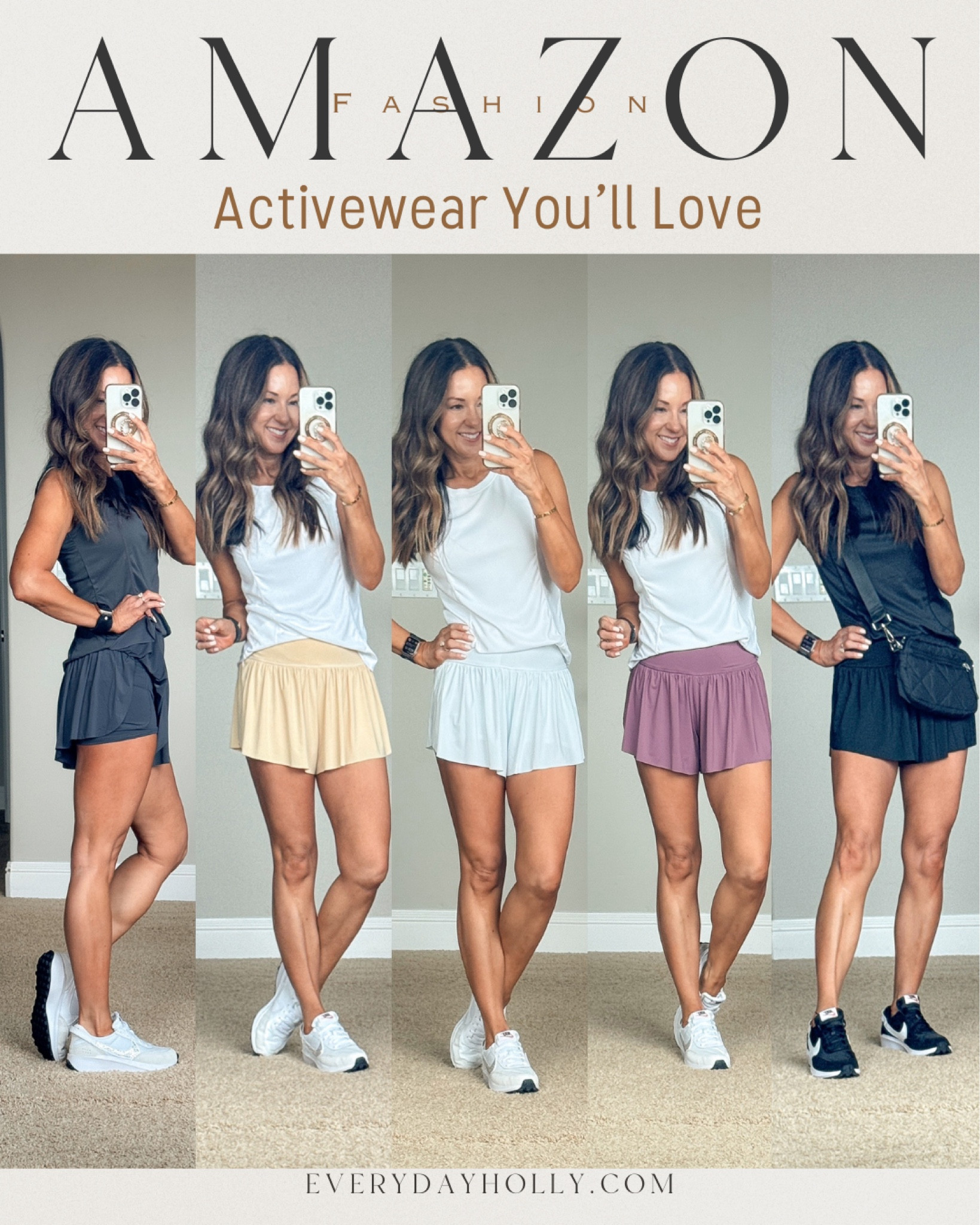Amazon Activewear! Super cute, comfy, flattering, on trend workout athletic tennis workout shorts size xs and workout tank xs. sports bra medium. Workout trends, flowy shorts, tennis shorts. pickleball, tennis, workout, gym clothes, running, athleisure, activewear favorites, comfy, 


#LTKover40 #LTKfitness #LTKActive