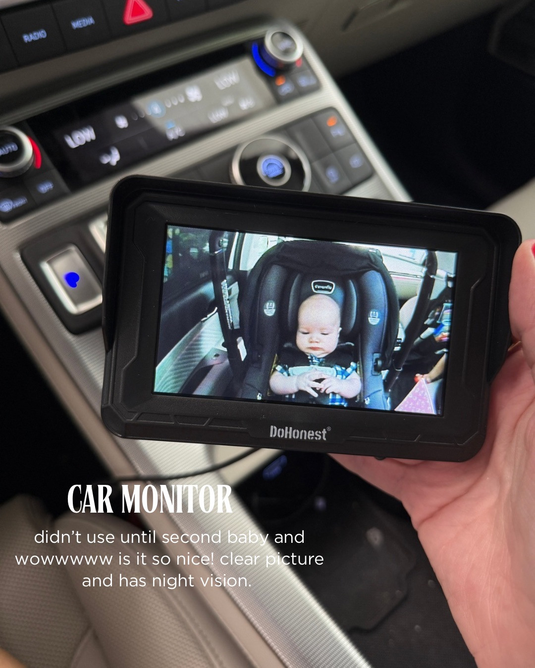 The best baby monitor ever. I didn't use one with my first, but my second baby was worth every penny. Clear picture and night vision, it's amazing!

baby camera, car camera, baby monitor, car baby monitor, hallie ragan

#LTKTravel #LTKBaby #LTKKids