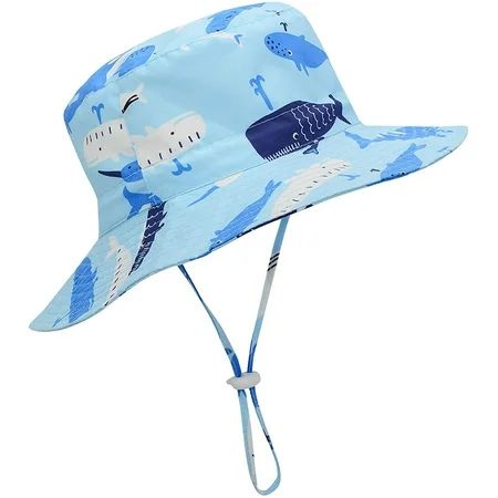 Baby Sun Hat UPF 50+ Sun Protective Toddler Bucket Hat Summer Kids Beach Hats Wide Brim Outdoor Play | Walmart (US)