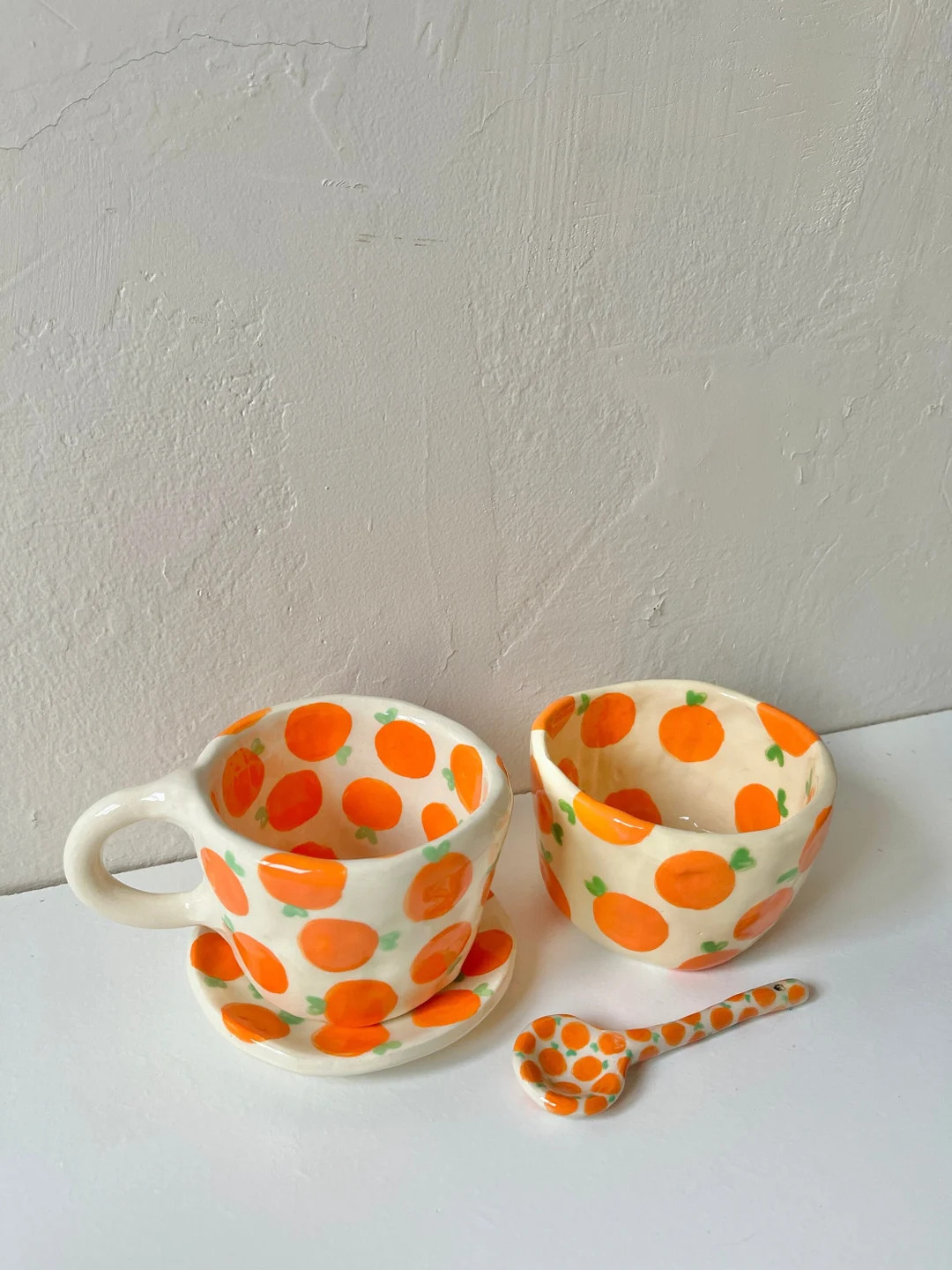 PREORDER: Orange Love Handmade Breakfast Set-fruit Mug-fruit Bowl-mug Set-cute Ceramics-fruit Cer... | Etsy (US)