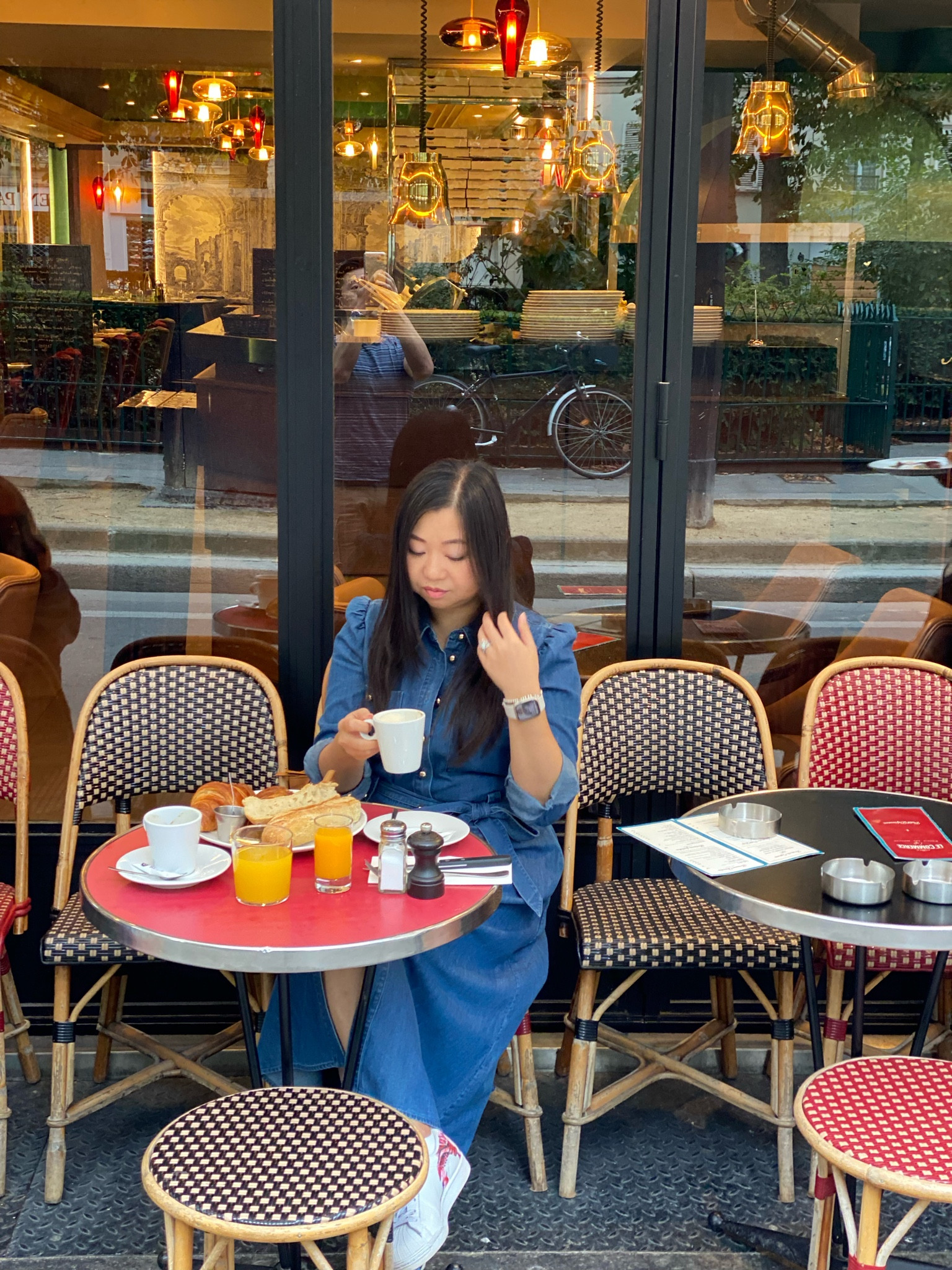 I wore this midi denim dress in my recent trip to Paris to achieve this effortlessly Parisian chic look. The fabric is super soft and so comfy on. And how cute are those mini puff sleeves on the shoulders?!

This is perfect for the transition seasons. I threw on a jumper over when it got chilly.

#LTKeurope #LTKtravel #LTKstyletip