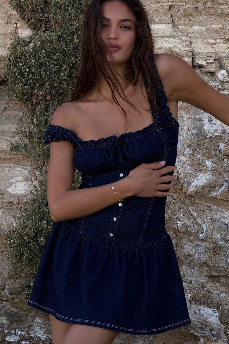 Christa Denim Mini Dress | Frankies Bikinis