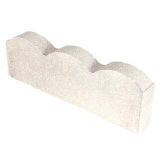 Oldcastle 15.75 in. x 5.5 in. x 2 in. White Straight Scallop Concrete Edger 14200710 - The Home D... | The Home Depot